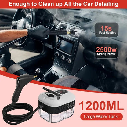 2500W High-Pressure Steam Cleaner with Protective Gloves – Multi-Surface