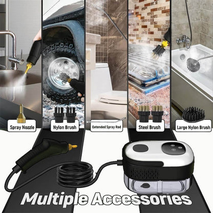 2500W High-Pressure Steam Cleaner with Protective Gloves – Multi-Surface