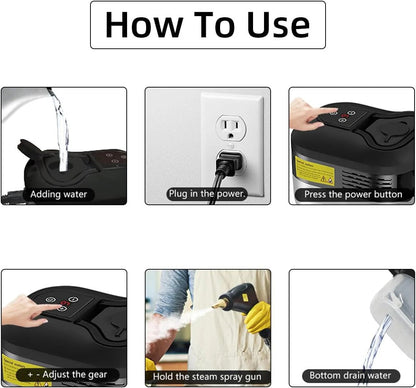 2500W High-Pressure Steam Cleaner with Protective Gloves – Multi-Surface