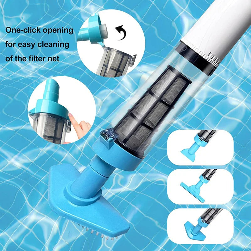 3-in-1 Cordless Rechargeable Pool Vacuum Cleaner – Portable Pool Cleaning System