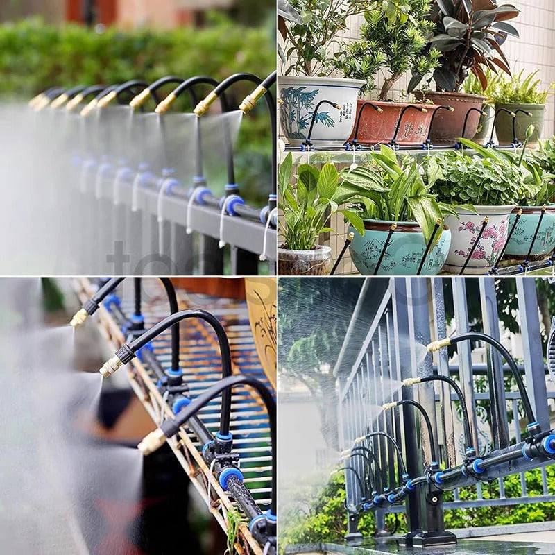 Drip Irrigation Kit with 360° Flexible Hose – Complete Garden Watering System