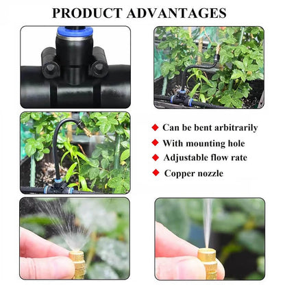 Drip Irrigation Kit with 360° Flexible Hose – Complete Garden Watering System