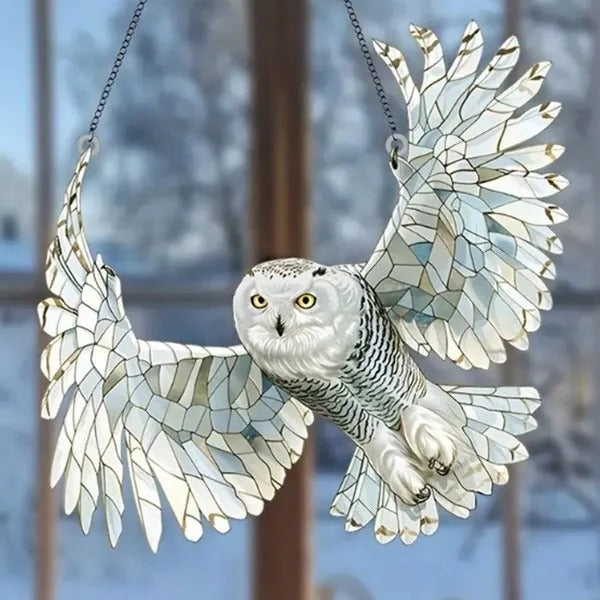 Hummingbird Suncatcher Window Hanging – Colorful Glass Bird Decoration