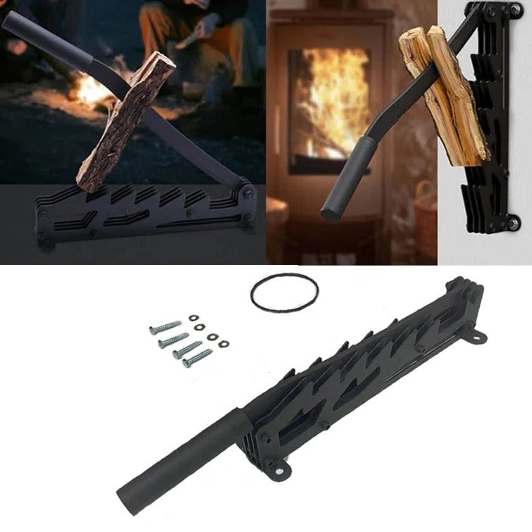 Wall-Mounted Firewood Kindling Splitter – Safe Log Splitting Tool