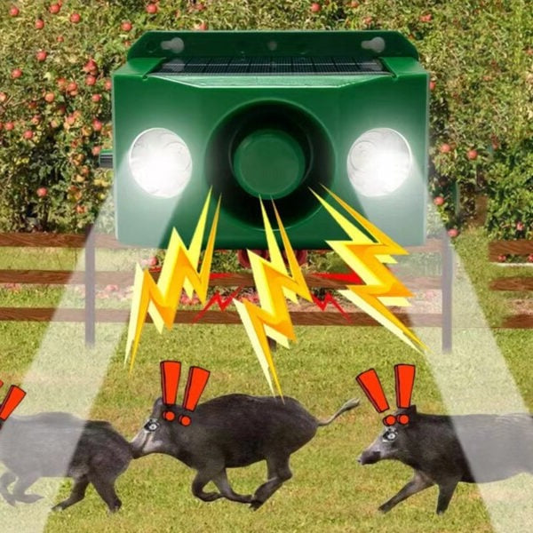 Solar Warning Lights – Beast & Animal Repellent Flashing Deterrent