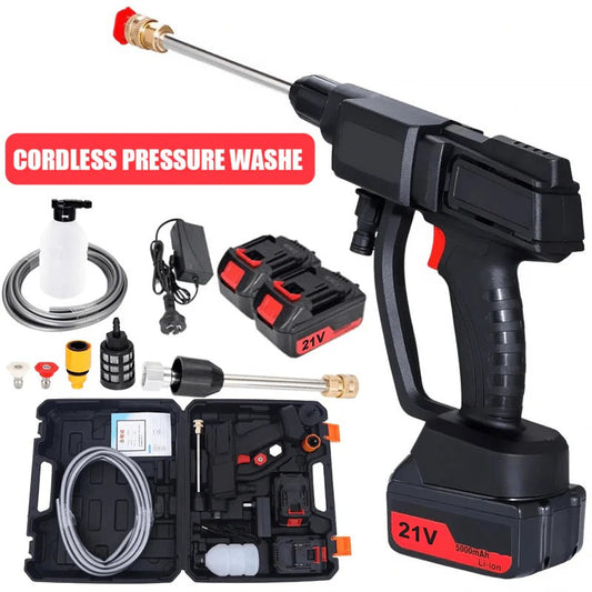 Cordless High-Pressure Washer with 2 Batteries – Portable Power Cleaner