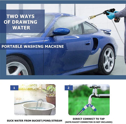 Cordless High-Pressure Washer with 2 Batteries – Portable Power Cleaner