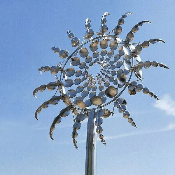 Dual-Motion Decorative Metal Garden Windmill – Kinetic Wind Spinner