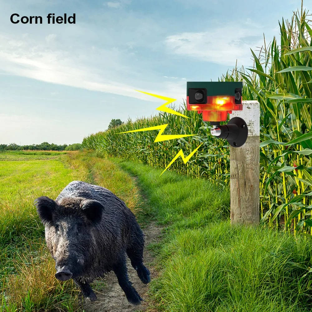 360° Solar Animal Repeller – Ultrasonic Deterrent for Birds Deer & Wild Boar