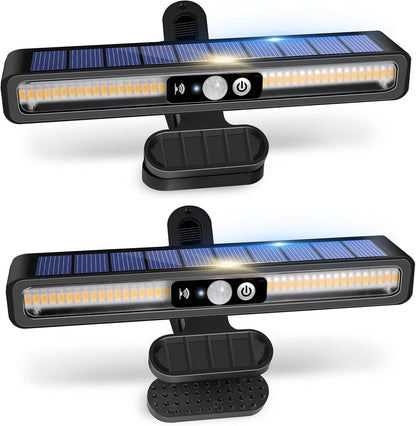 Portable Solar Fence Lights 2-Pack – Waterproof Outdoor Path & Gate Lights