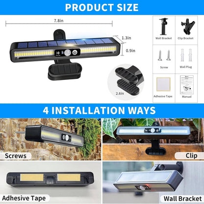 Portable Solar Fence Lights 2-Pack – Waterproof Outdoor Path & Gate Lights