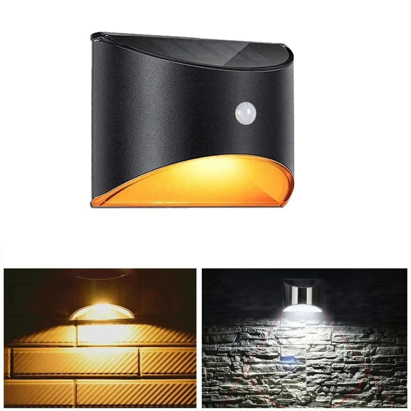 Outdoor Fence & Stair Lights with Motion Sensor – Solar LED Step Light