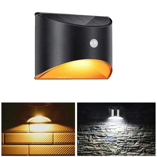 Outdoor Fence & Stair Lights with Motion Sensor – Solar LED Step Light