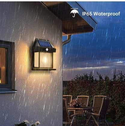 Solar Wall Lamp 2-Pack – Outdoor Waterproof LED Garden Security Light