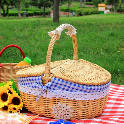 Wicker Picnic Basket – Classic Outdoor Woven Storage & Carry Basket