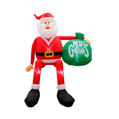8FT LED Climbing Santa Inflatable – Giant Outdoor Christmas Yard Decoration