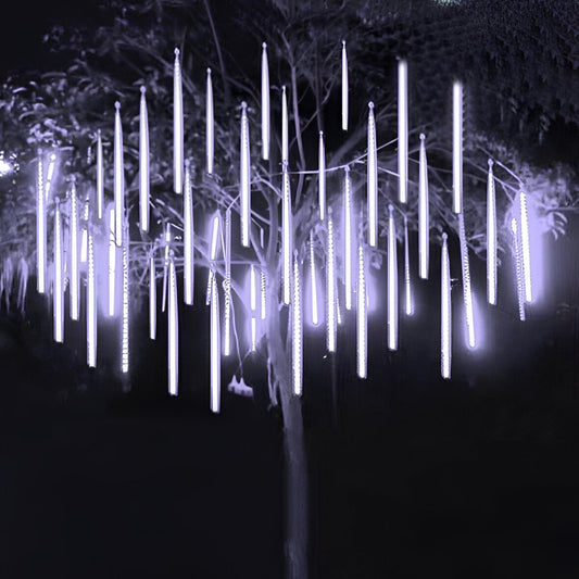 Snowfall LED Garland String Lights – Set of 8 Christmas Indoor Outdoor Lights