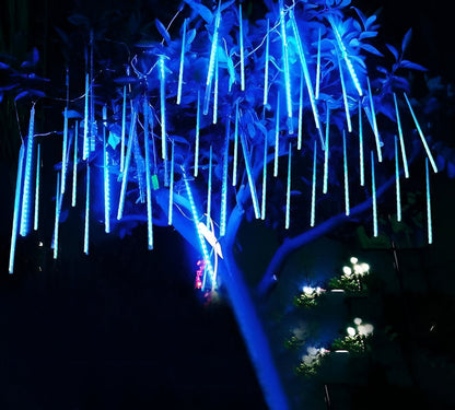 Snowfall LED Garland String Lights – Set of 8 Christmas Indoor Outdoor Lights