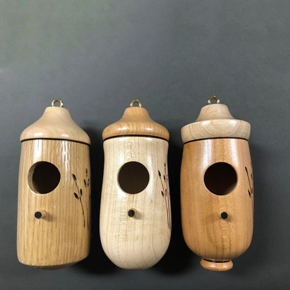 Wooden Hummingbird House – Handcrafted Outdoor Garden Bird Nesting Box