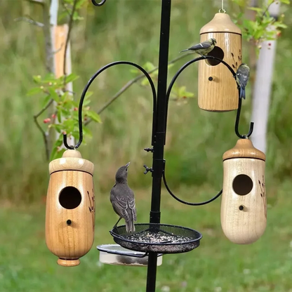 Wooden Hummingbird House – Handcrafted Outdoor Garden Bird Nesting Box
