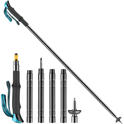Tactical Trekking Pole & Survival Hiking Stick – Multi-Tool Camping Walking Staff