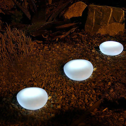 Solar Pebble LED Outdoor Landscape Light – Glass Garden Path Light