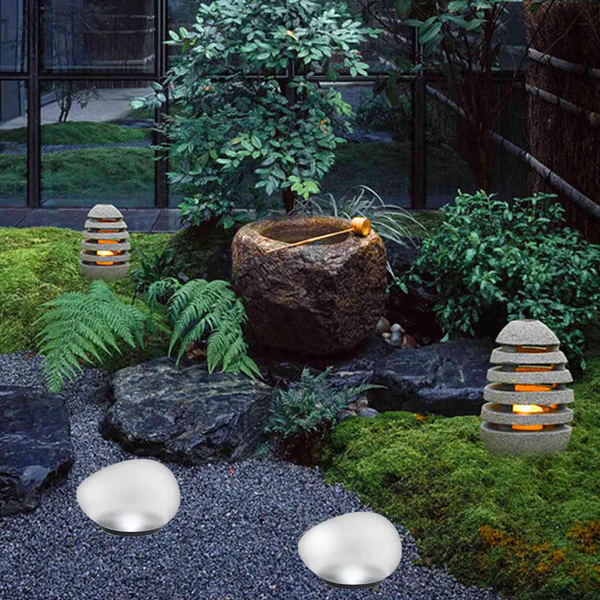 Solar Pebble LED Outdoor Landscape Light – Glass Garden Path Light