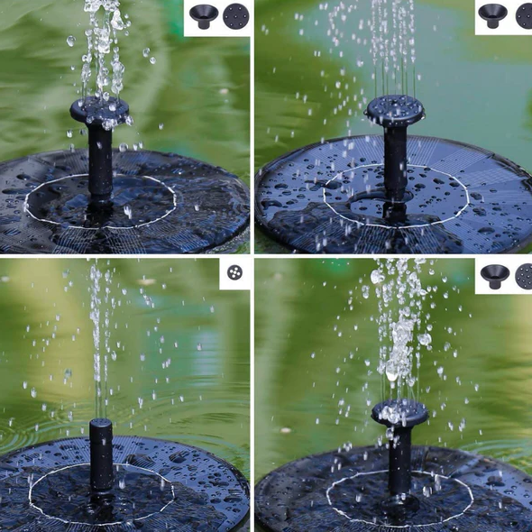 Solar-Powered Garden Fountain Pump – Floating Water Feature for Ponds