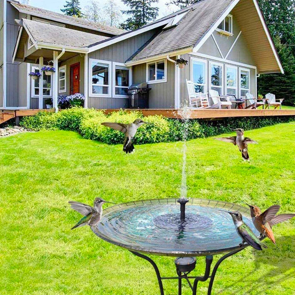 Solar-Powered Garden Fountain Pump – Floating Water Feature for Ponds