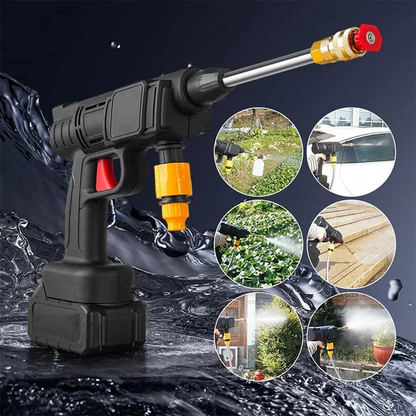 Cordless Portable High-Pressure Water Gun Set – Garden Car Wash Cleaner