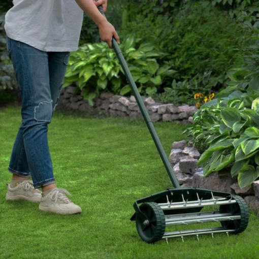 Heavy-Duty Lawn Spike Soil Aerator – Manual Garden Core Aeration Tool