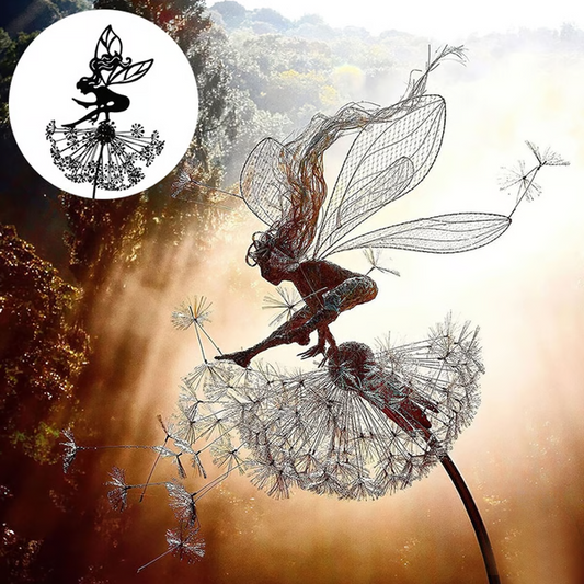 Fairy Steel Garden Sculpture – Decorative Outdoor Metal Art Figure