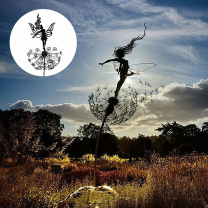 Fairy Steel Garden Sculpture – Decorative Outdoor Metal Art Figure