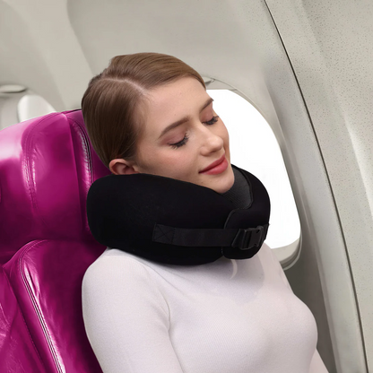 Memory Foam Travel Neck Pillow – Ergonomic Support for Flights & Car Trips