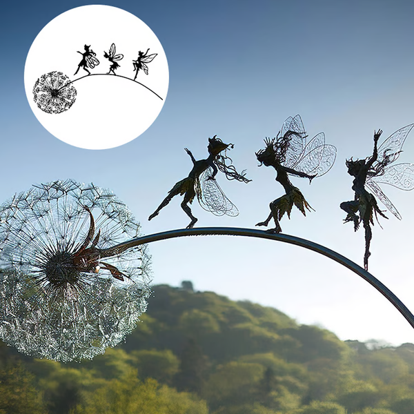 Fairy Steel Garden Sculpture – Decorative Outdoor Metal Art Figure