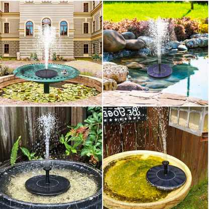 Solar-Powered Garden Fountain Pump – Floating Water Feature for Ponds