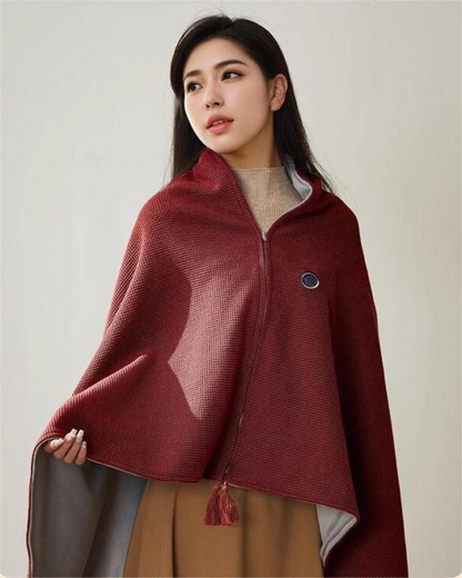 Portable Electric Heated Shawl – Wearable Heating Blanket for Home & Travel