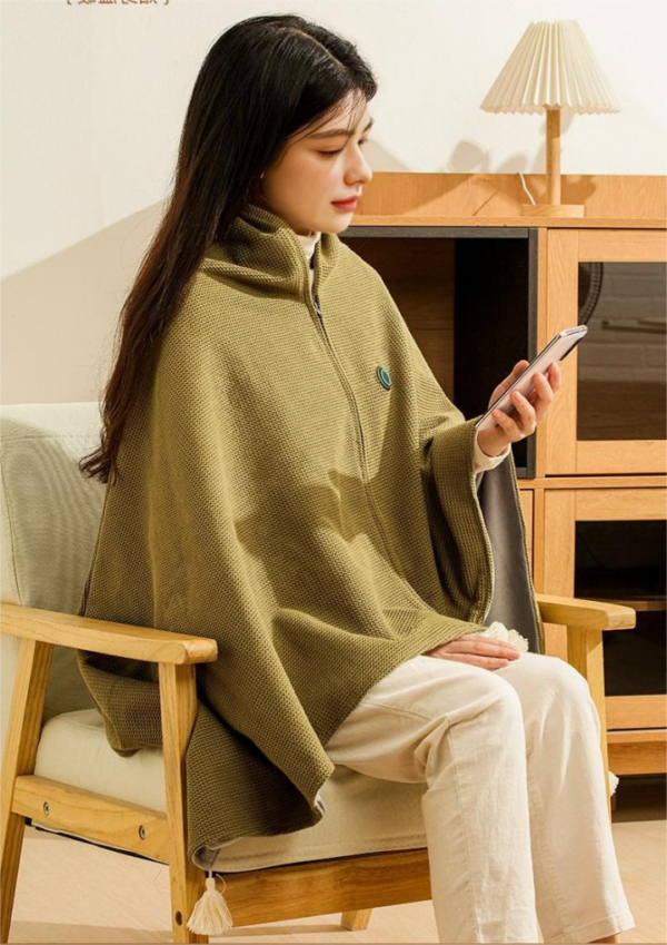 Portable Electric Heated Shawl – Wearable Heating Blanket for Home & Travel
