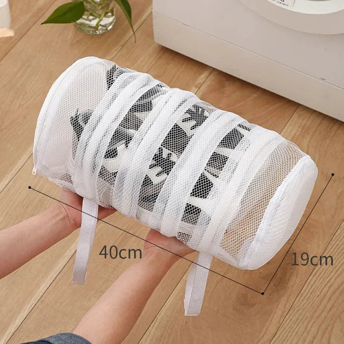 Reusable Shoe Laundry Bag – Zippered Mesh Washing Machine Sneaker Cleaner Bag