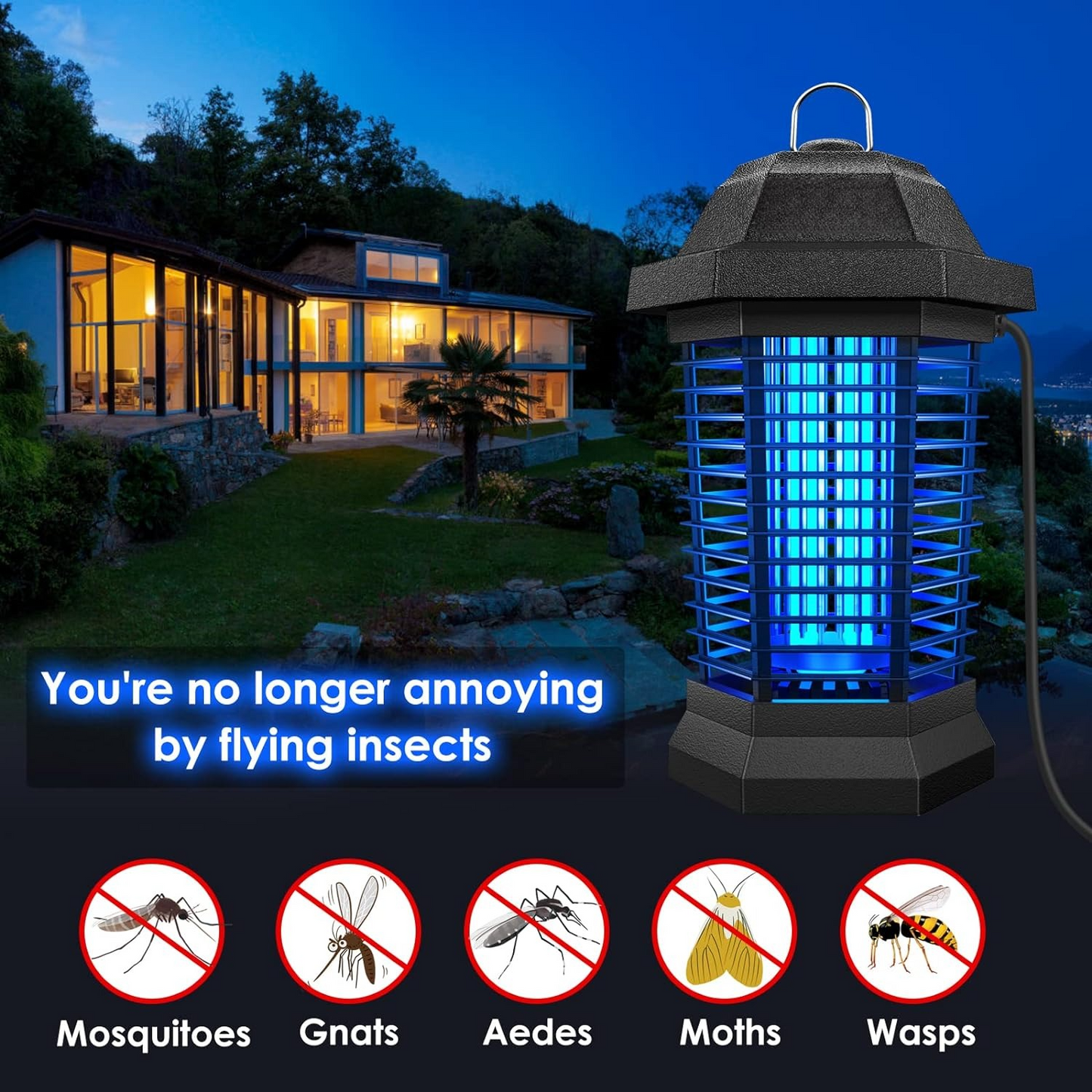 Electric Bug Zapper Light – UV Indoor Mosquito & Insect Killer Trap