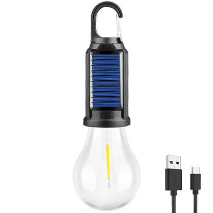 Solar Rechargeable Camping Lantern with Hook – Portable Outdoor Hanging Light