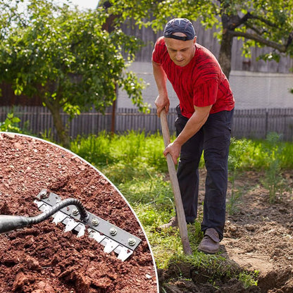 Ergonomic Garden Rake with Versatile Handle – Lawn & Garden Tool