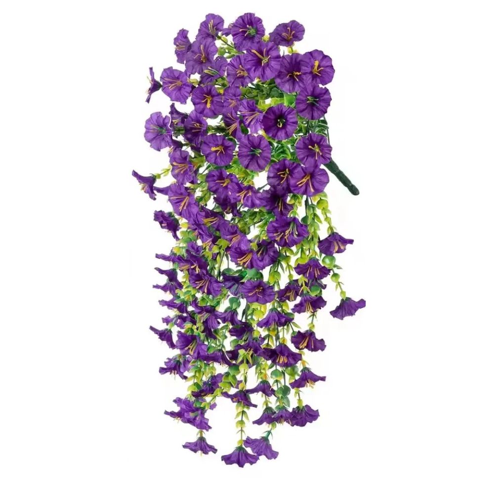 UV-Resistant Artificial Morning Glory Flower – Hanging Outdoor Vine Decor