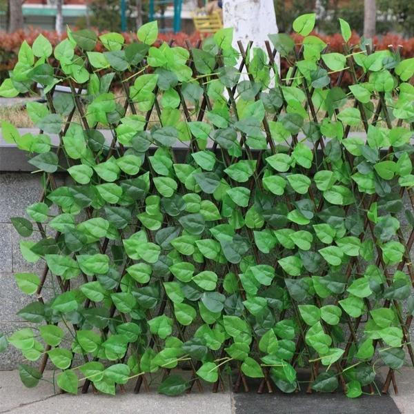Retractable Artificial Garden Plant Fence – Expandable Fake Hedge Privacy Screen