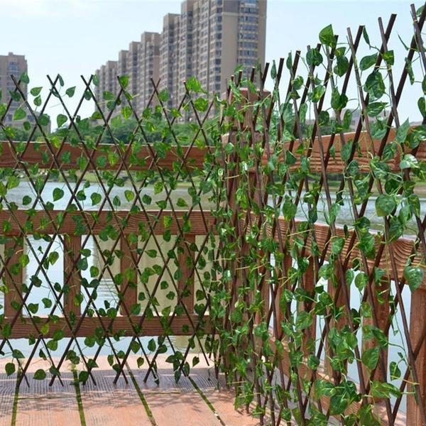 Retractable Artificial Garden Plant Fence – Expandable Fake Hedge Privacy Screen