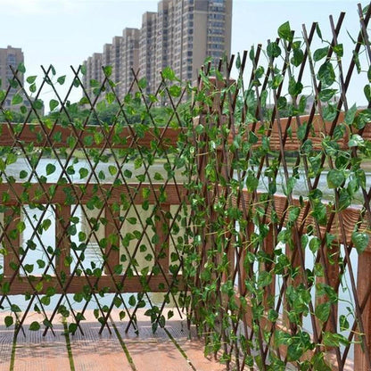 Retractable Artificial Garden Plant Fence – Expandable Fake Hedge Privacy Screen