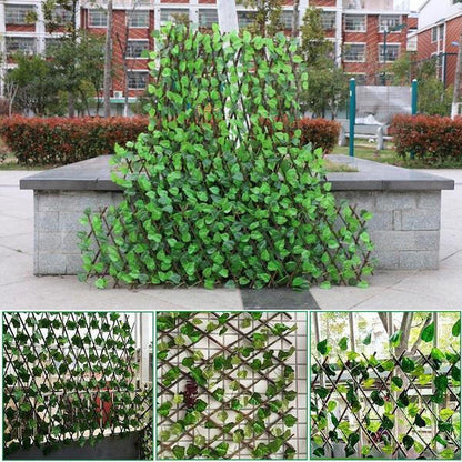 Retractable Artificial Garden Plant Fence – Expandable Fake Hedge Privacy Screen