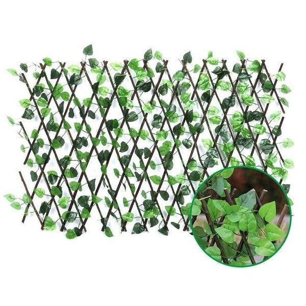 Retractable Artificial Garden Plant Fence – Expandable Fake Hedge Privacy Screen